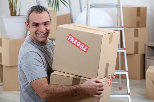 Removal team helping with a home move in Surrey