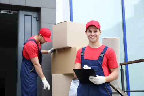 Removal van loading items for a Surrey move