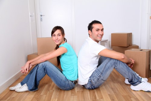Customer booking a removal van service with paperwork