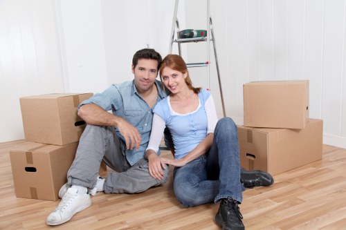 Professional removal van service in a Surrey neighborhood