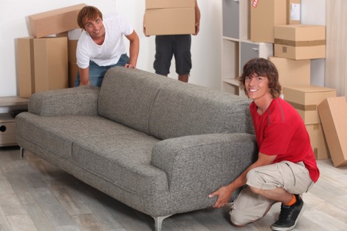 Local removals van prepared for furniture collection in Surrey