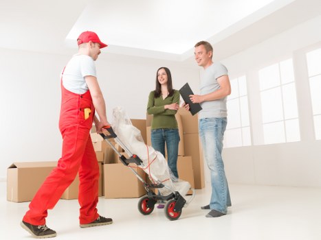 Local moving team planning access for a property in Surrey