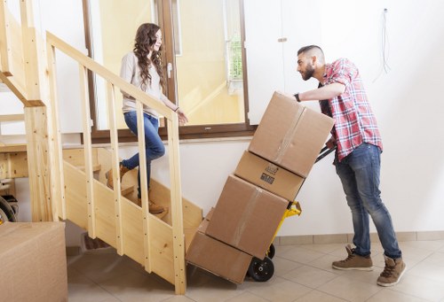 Careful loading of household furniture for transport in Surrey