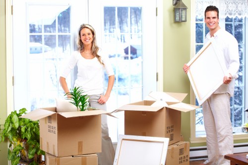 Business relocation items prepared for transport in Surrey