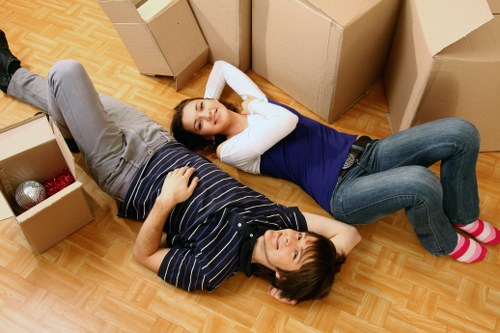 Wardrobe cartons and protective wrapping supplies for a local relocation
