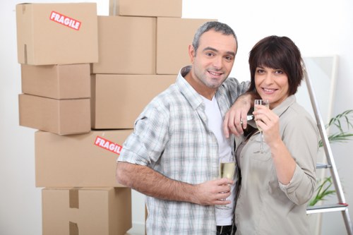 Movers loading furniture quickly for an urgent relocation